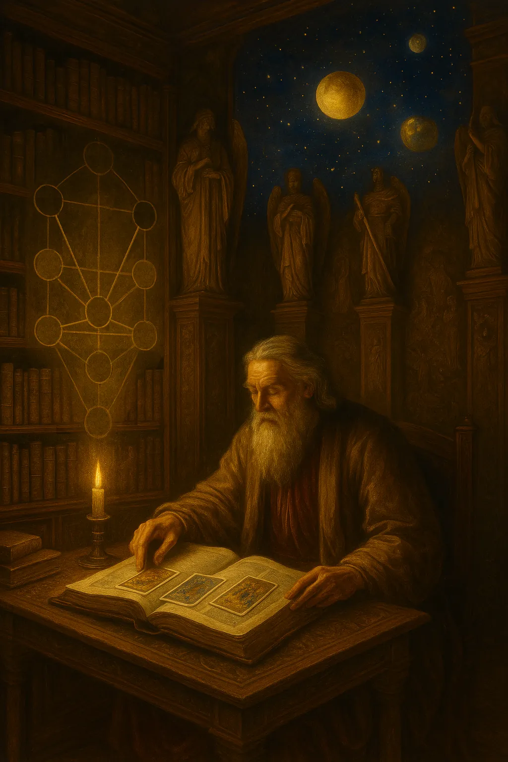 Kabbalistic Tree of Life with planetary symbols